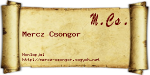 Mercz Csongor névjegykártya